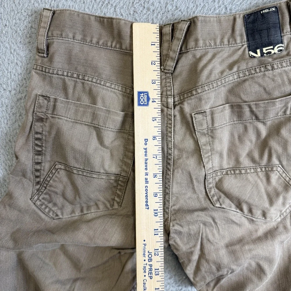 Helix N56 Jeans Mens 30x30 Khaki Beige Relaxed Straight Cotton Denim Pants